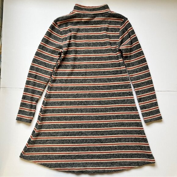 Zara Girl Striped Soft Touch Dress  Long Sleeve Curved Hem Comfy Sz 9, 134cm - Picture 12 of 12